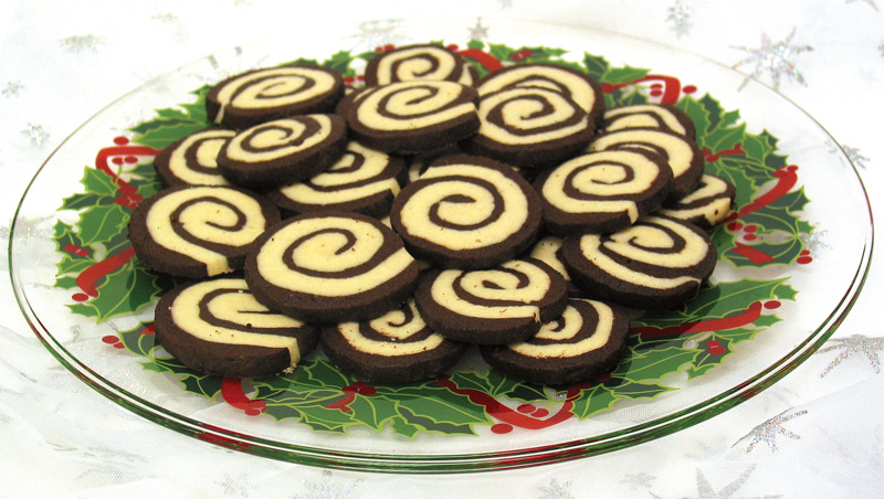 Chocolate Almond Swirl Cookies
